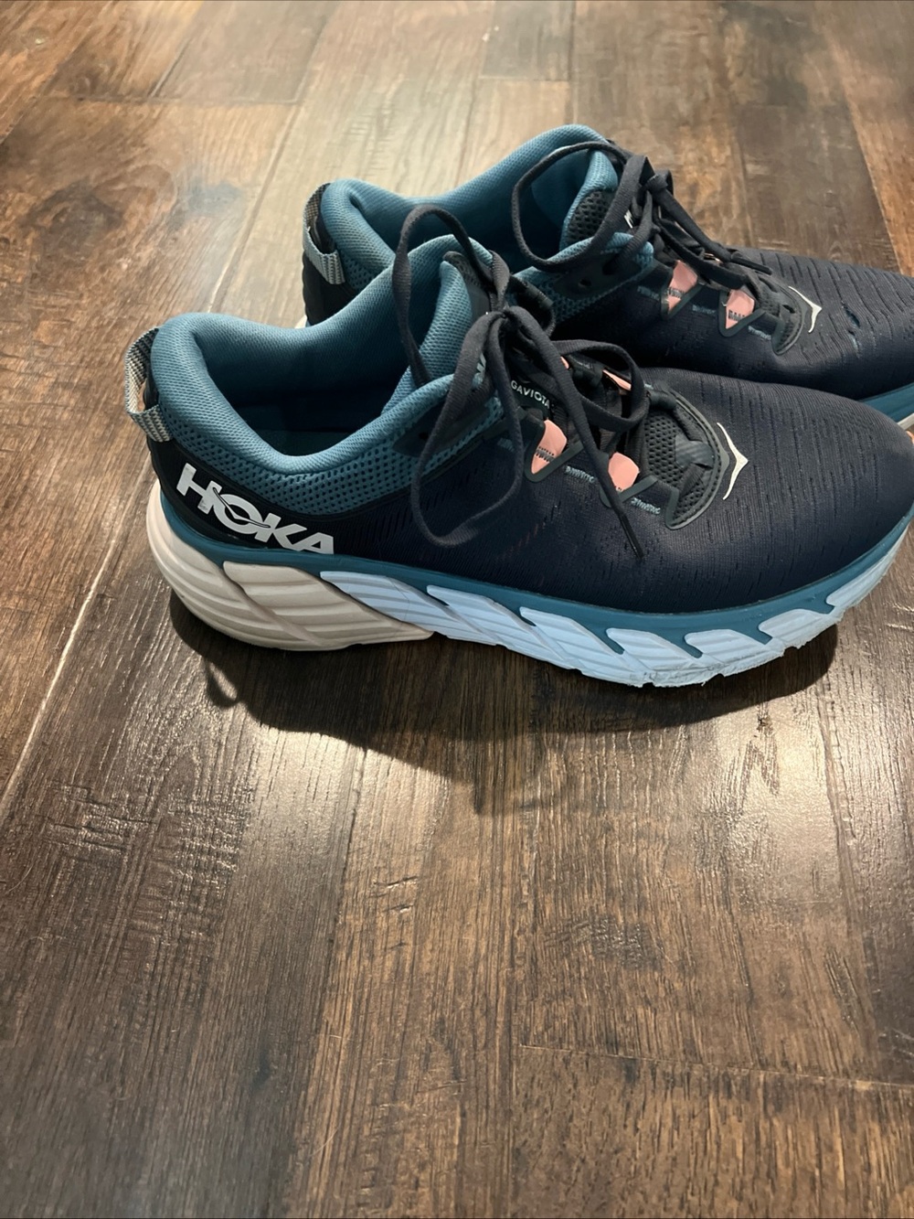 Hoka Shoes Womens Size 10.5 Blue Gaviota 3 Performance Running Athletic Sneakers